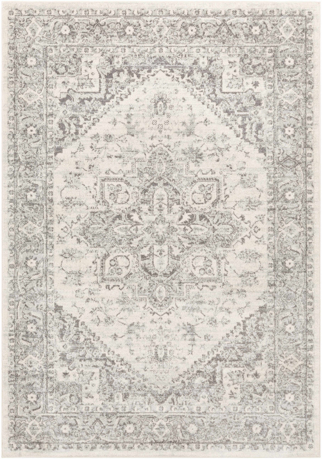 Rockfall Traditional Style Beige And Gray Area Rug
