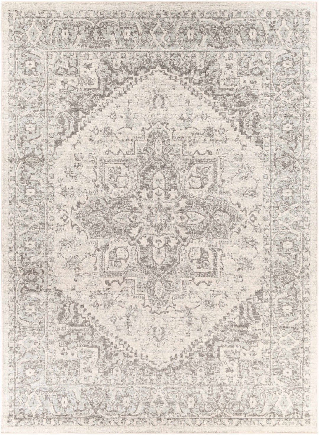 Rockfall Traditional Style Beige And Gray Area Rug