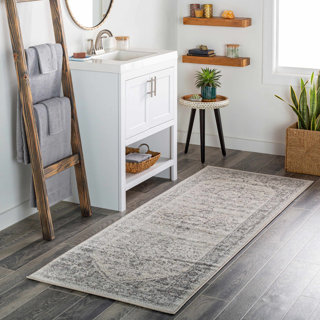 Rockfall Traditional Style Beige And Gray Area Rug