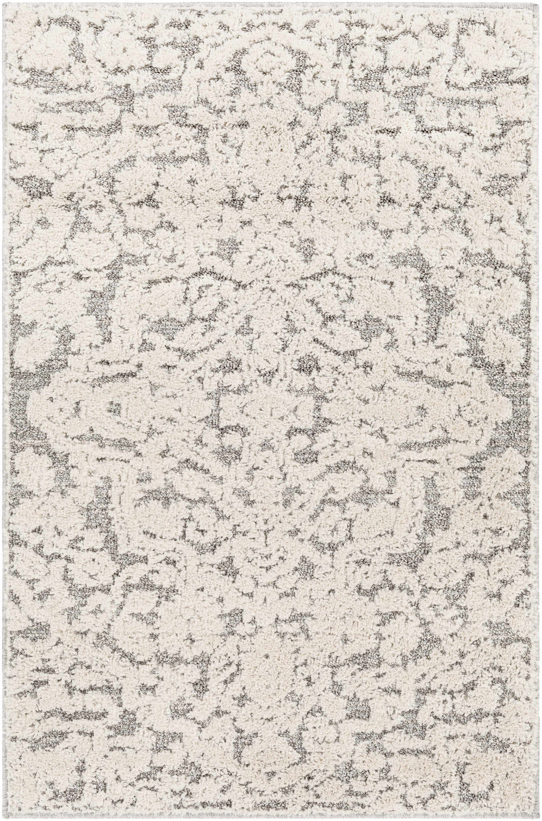 Rockeagle Ivory And Gray Modern Abstract Design Area Rug