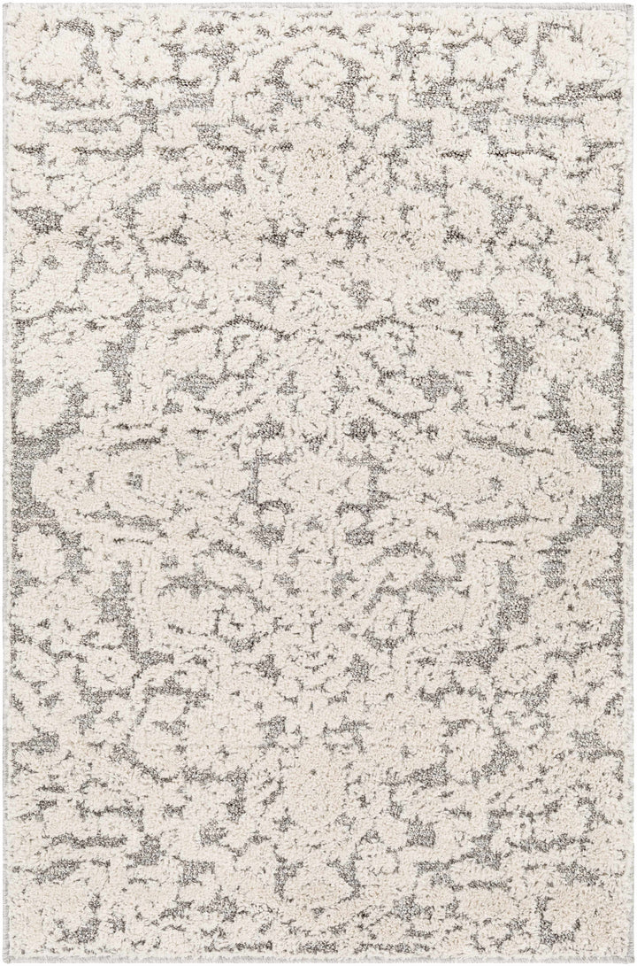 Rockeagle Ivory And Gray Modern Abstract Design Area Rug
