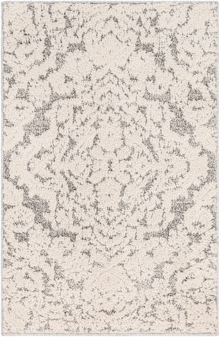 Rockeagle Ivory And Gray Modern Abstract Design Area Rug