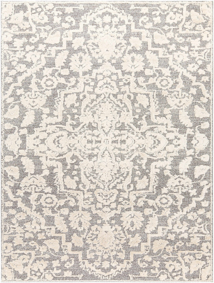 Rockeagle Ivory And Gray Modern Abstract Design Area Rug
