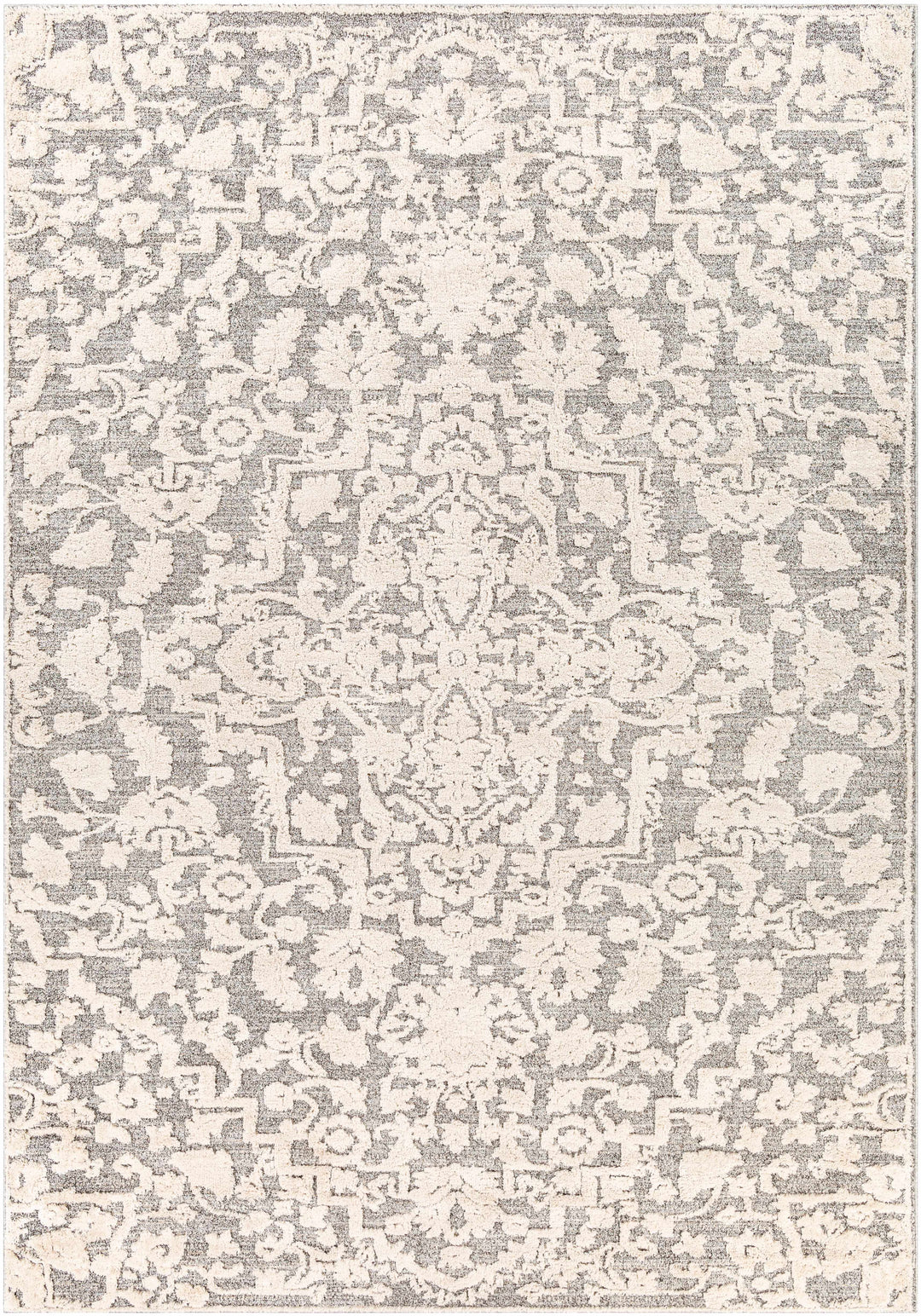 Rockeagle Ivory And Gray Modern Abstract Design Area Rug