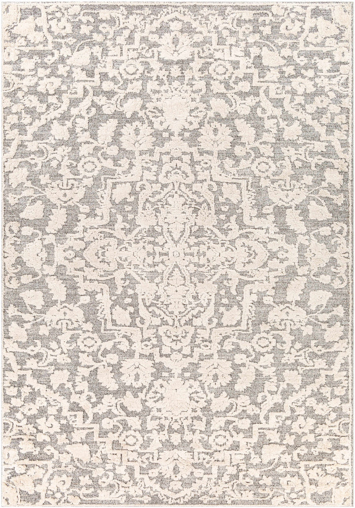 Rockeagle Ivory And Gray Modern Abstract Design Area Rug