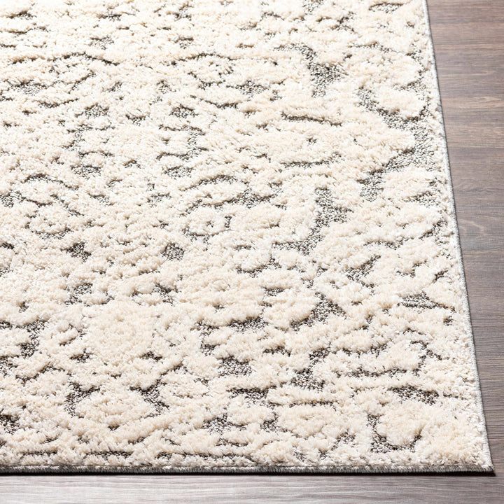 Rockeagle Ivory And Gray Modern Abstract Design Area Rug