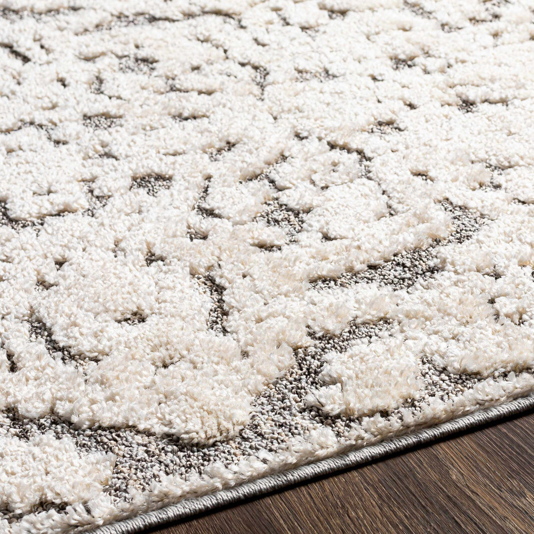 Rockeagle Ivory And Gray Modern Abstract Design Area Rug