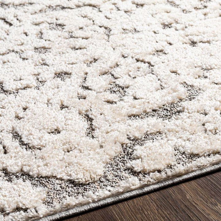 Rockeagle Ivory And Gray Modern Abstract Design Area Rug