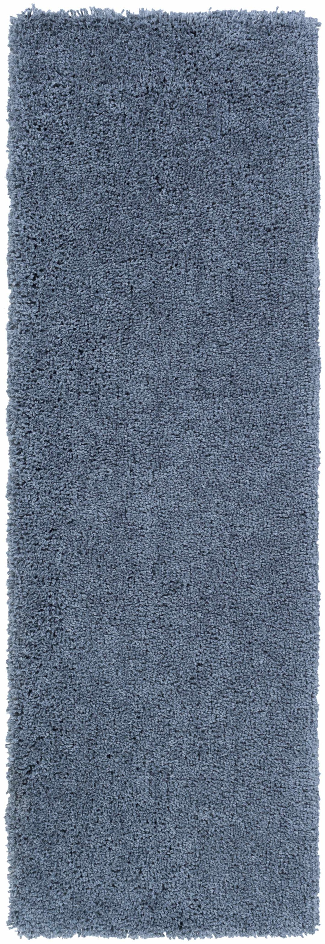 Rocklake Modern Solid Design Blue Hand Woven Rug