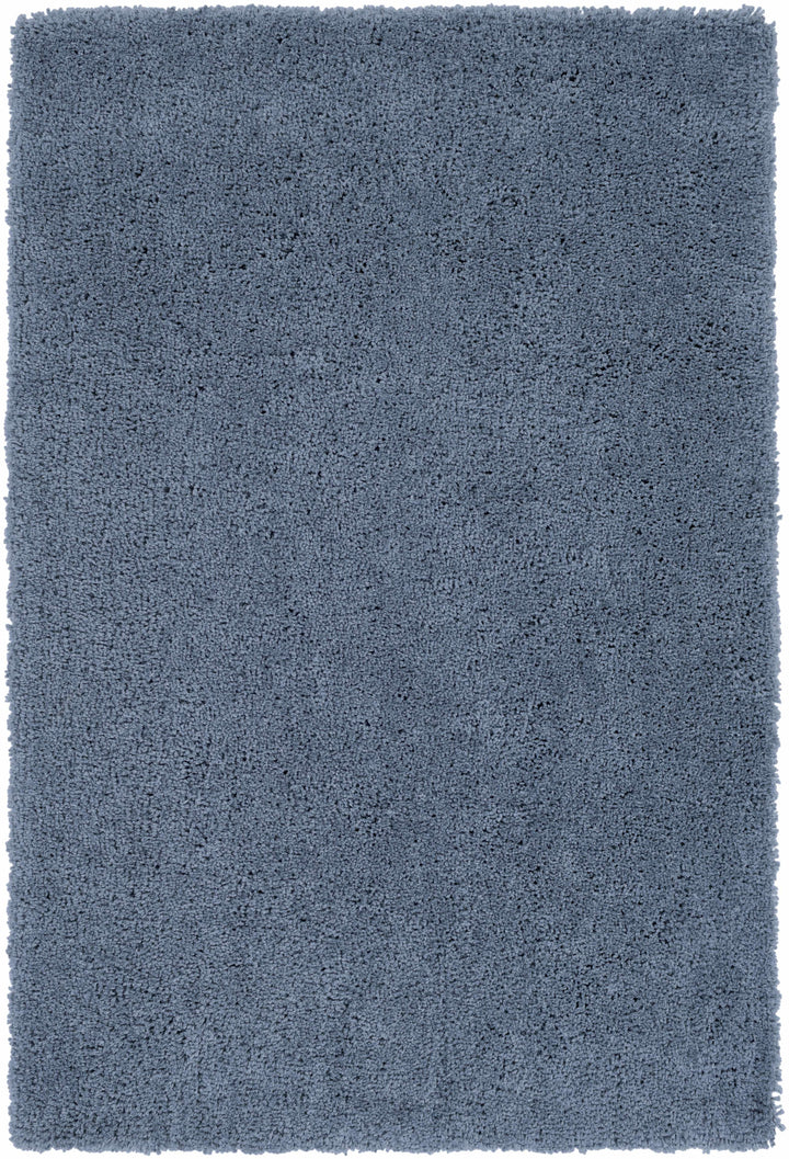 Rocklake Modern Solid Design Blue Hand Woven Rug