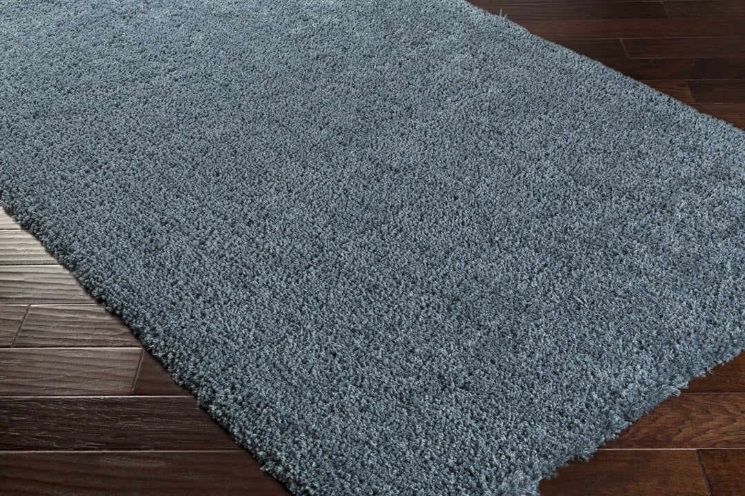 Rocklake Modern Solid Design Blue Hand Woven Rug