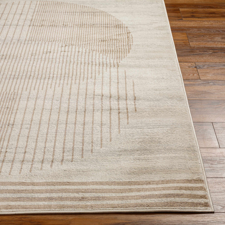 Zeke Modern Geometric Design Ivory And Tan Rug