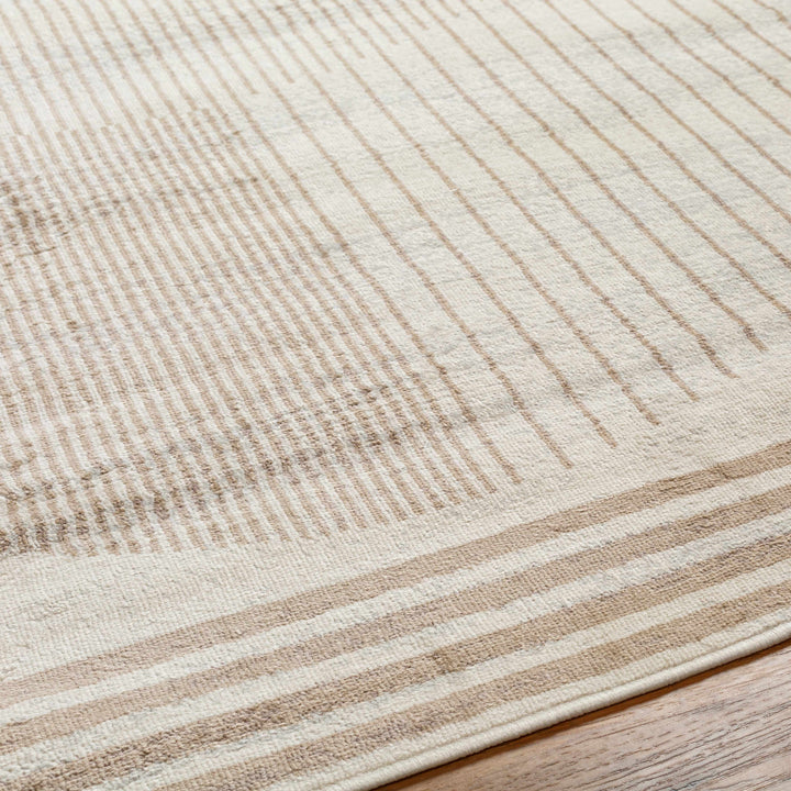 Zeke Modern Geometric Design Ivory And Tan Rug
