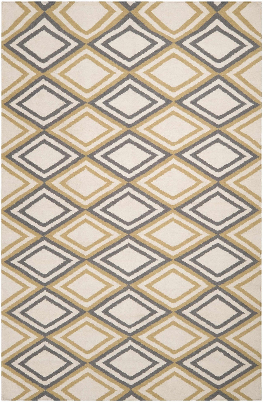 Readstown Geometrical Ivory And Gray Rug - The Rug Decor