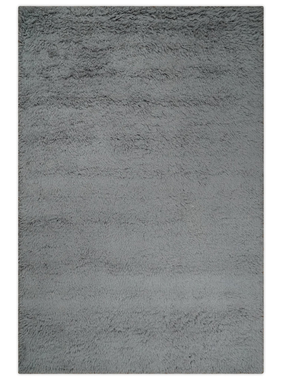 Ready to Ship 8x10 Hand Woven Gray Modern Solid Design Wool Rug - The Rug Decor