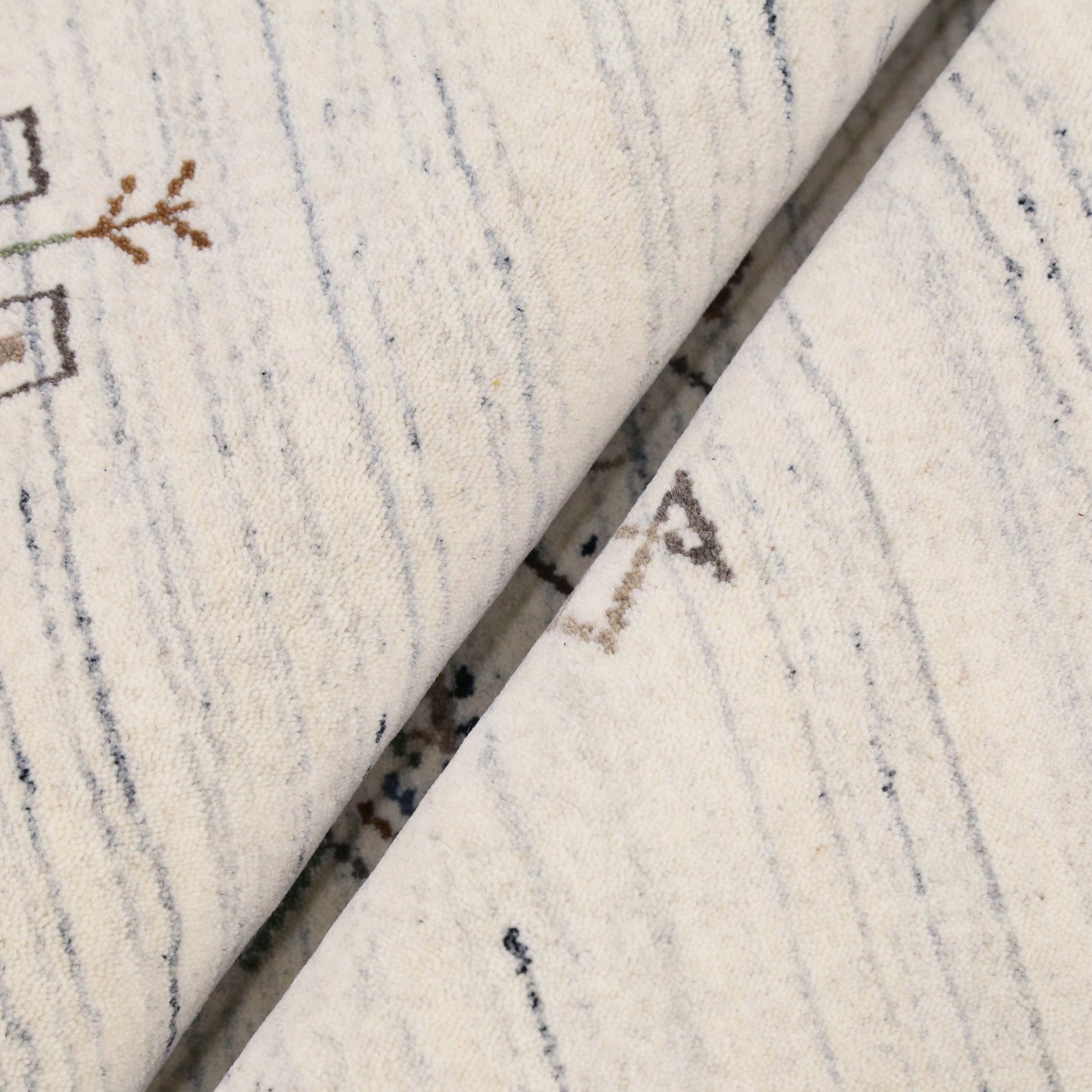 Ready to Ship Beige Tribal Center Medallion Hand Loomed Wool Rug - The Rug Decor