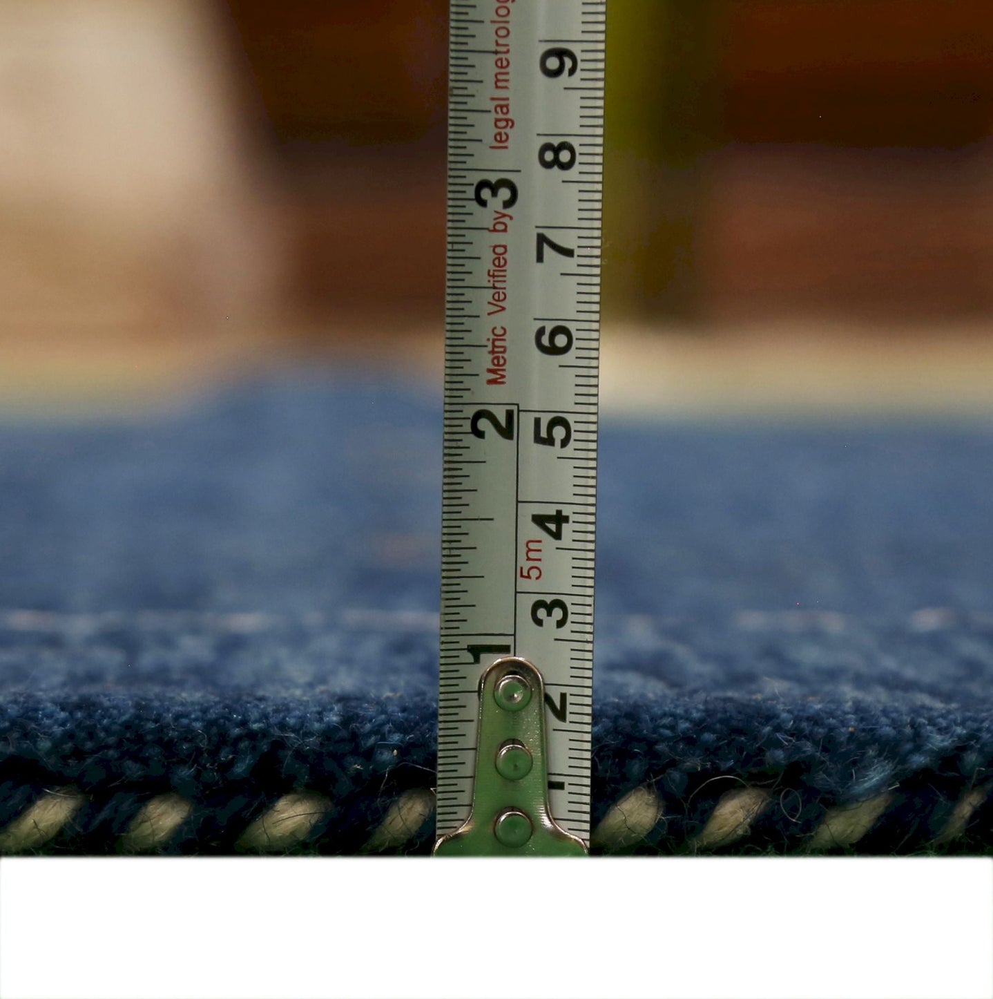 Ready to Ship Blue And White Design Hand Loomed Wool Area Rug - The Rug Decor