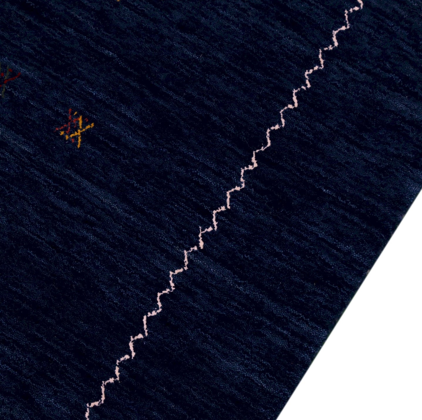 Ready to Ship Blue And White Design Hand Loomed Wool Area Rug - The Rug Decor