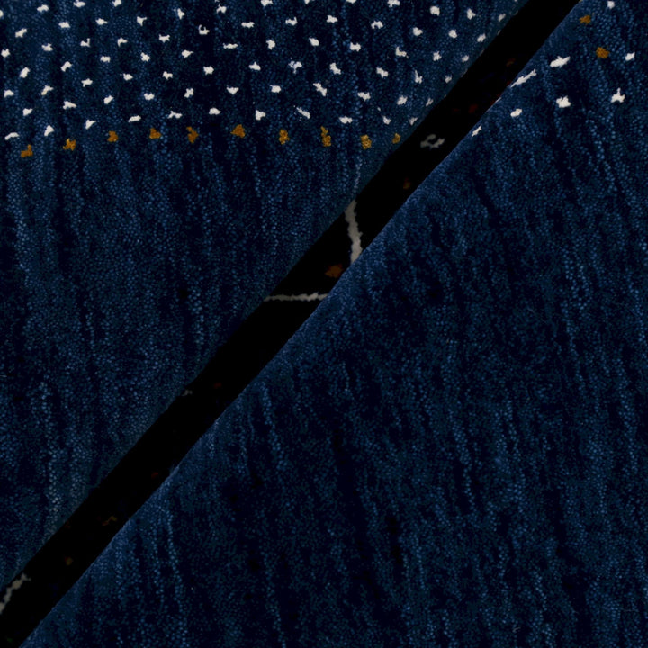 Ready to Ship Blue Center Pattern Wool Area Rug - The Rug Decor