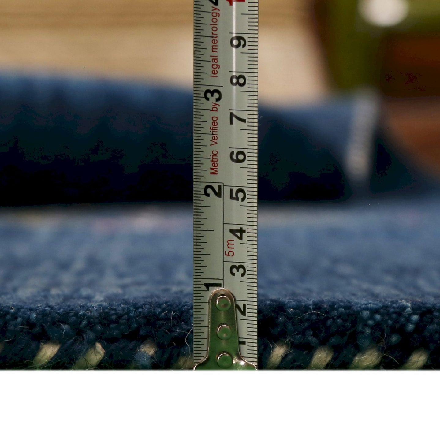 Ready to Ship Blue Tribal Center Medallion Hand Loomed Wool Area Rug - The Rug Decor