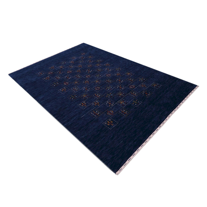 Ready to Ship Blue Tribal Design Design Wool Area Rug - The Rug Decor