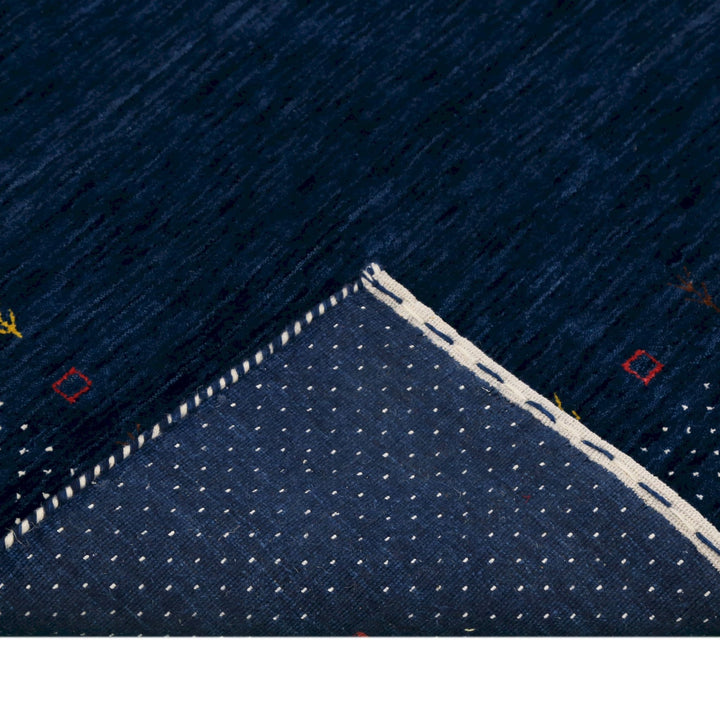 Ready to Ship Contemporary Gabbeh Border Design Hand Loomed Wool Area Rug - The Rug Decor