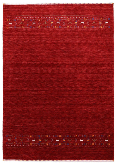Ready to Ship Contemporary Red Hand Loomed Wool Area Rug - The Rug Decor
