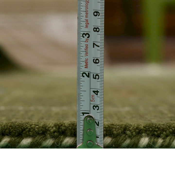 Ready to Ship Green Modern Design Hand Loomed Wool Area Rug - The Rug Decor