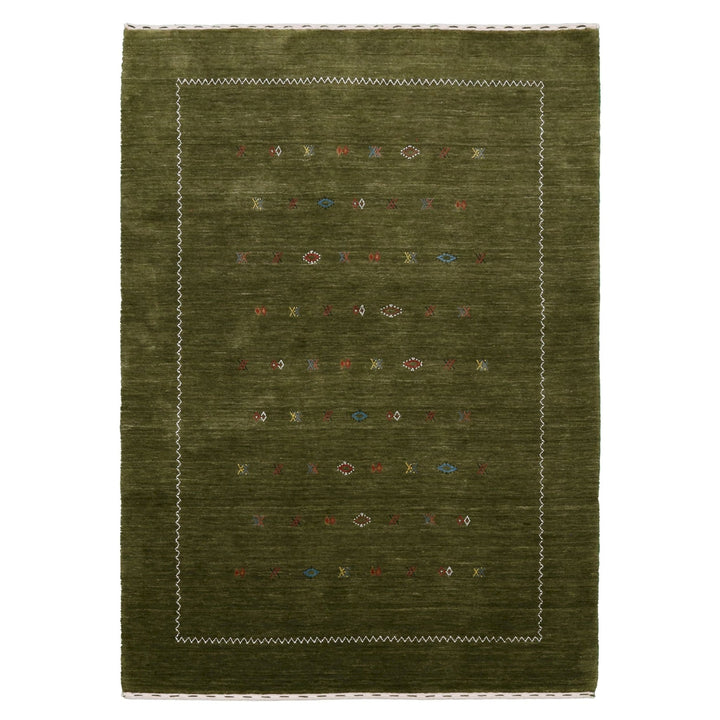 Ready to Ship Green Modern Design Hand Loomed Wool Area Rug - The Rug Decor