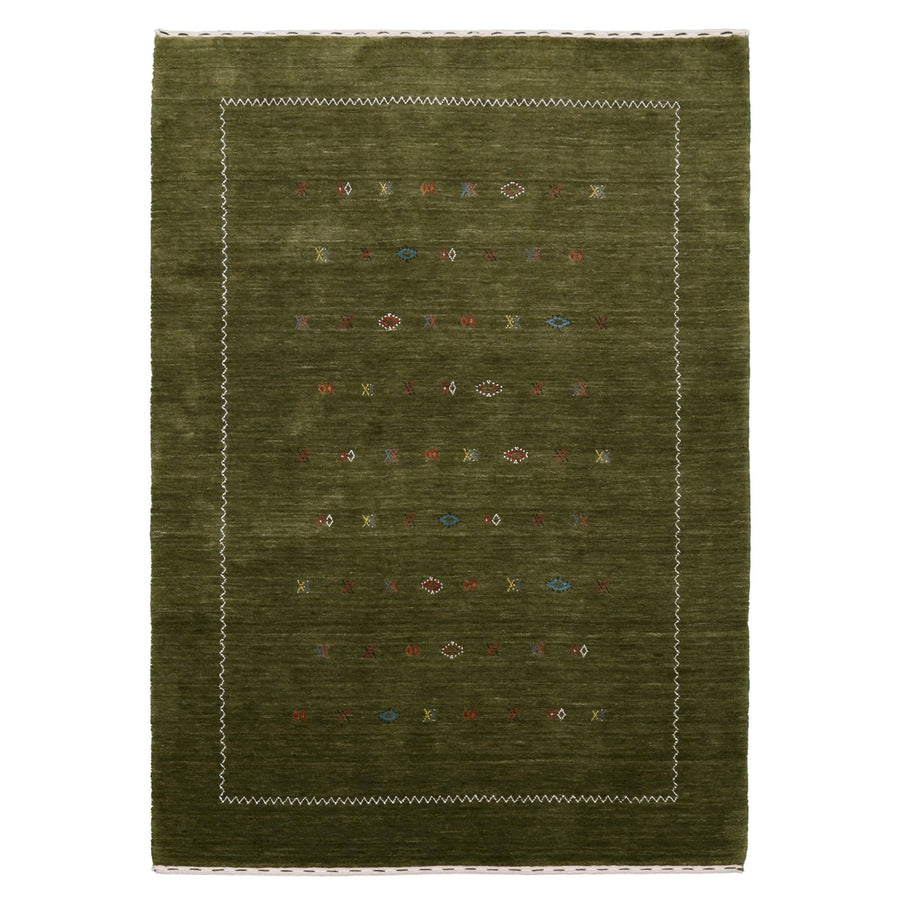 Ready to Ship Green Modern Design Hand Loomed Wool Area Rug - The Rug Decor
