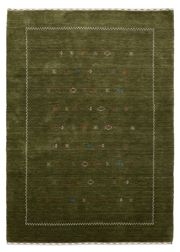 Ready to Ship Green Modern Design Hand Loomed Wool Area Rug - The Rug Decor