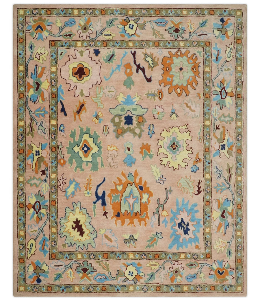 Ready to Ship Hand Tufted Pink Modern Colorful Oushak Rug, Kids, Living Room Rug - The Rug Decor