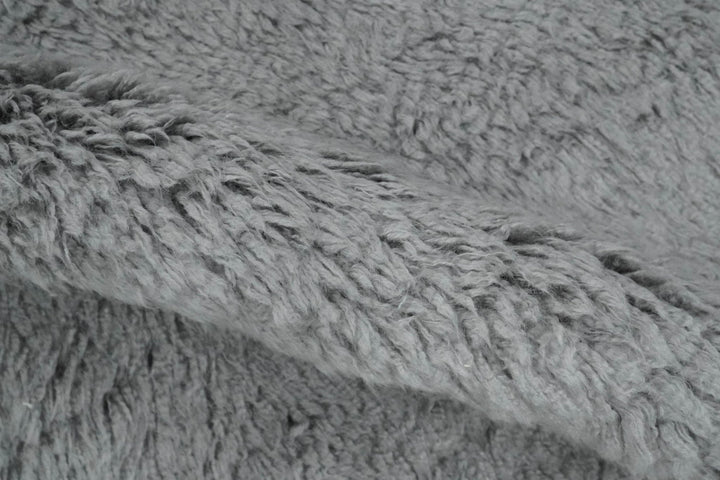 Ready to Ship Hand Woven Modern Solid Design Gray 5x8 Wool Rug - The Rug Decor