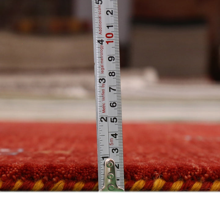 Ready to Ship Red Center Medallion Tribal Design Hand Loomed Wool Area Rug - The Rug Decor