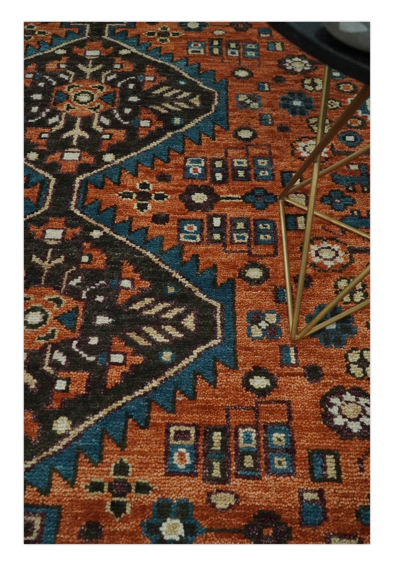 Ready to ship Rust, Ivory and Brown Oriental Traditional Area Rug - The Rug Decor