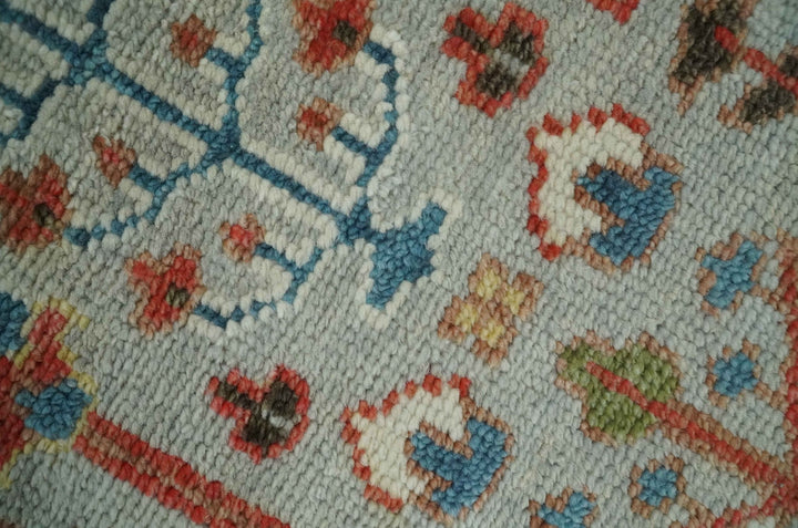 Ready to Ship Silver And Brown Tree of Life Hand Knotted 5x8 Wool Rug - The Rug Decor