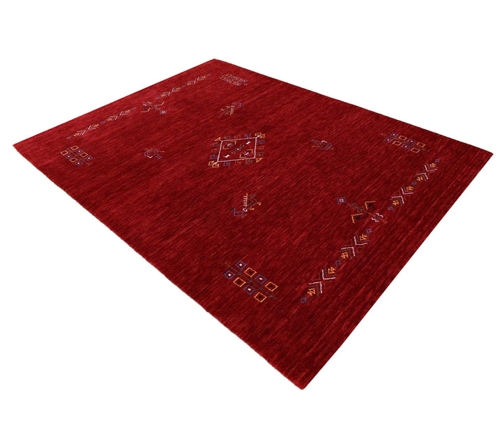 Red Center Medallion Tribal Design Hand Loomed Wool Area Rug - The Rug Decor