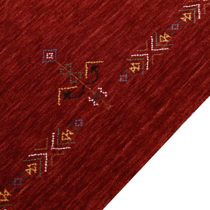 Red Center Medallion Tribal Design Hand Loomed Wool Area Rug - The Rug Decor