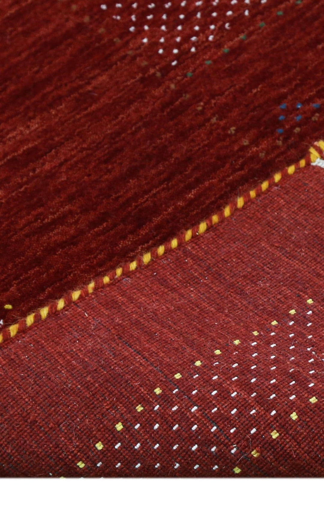 Red Center Pattern Hand Loomed Wool Area Rug - The Rug Decor