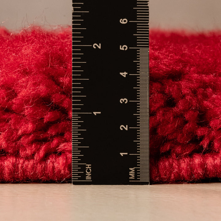 Red Contemporary Moroccan Design Handmade 8x10 Wool Rug - The Rug Decor