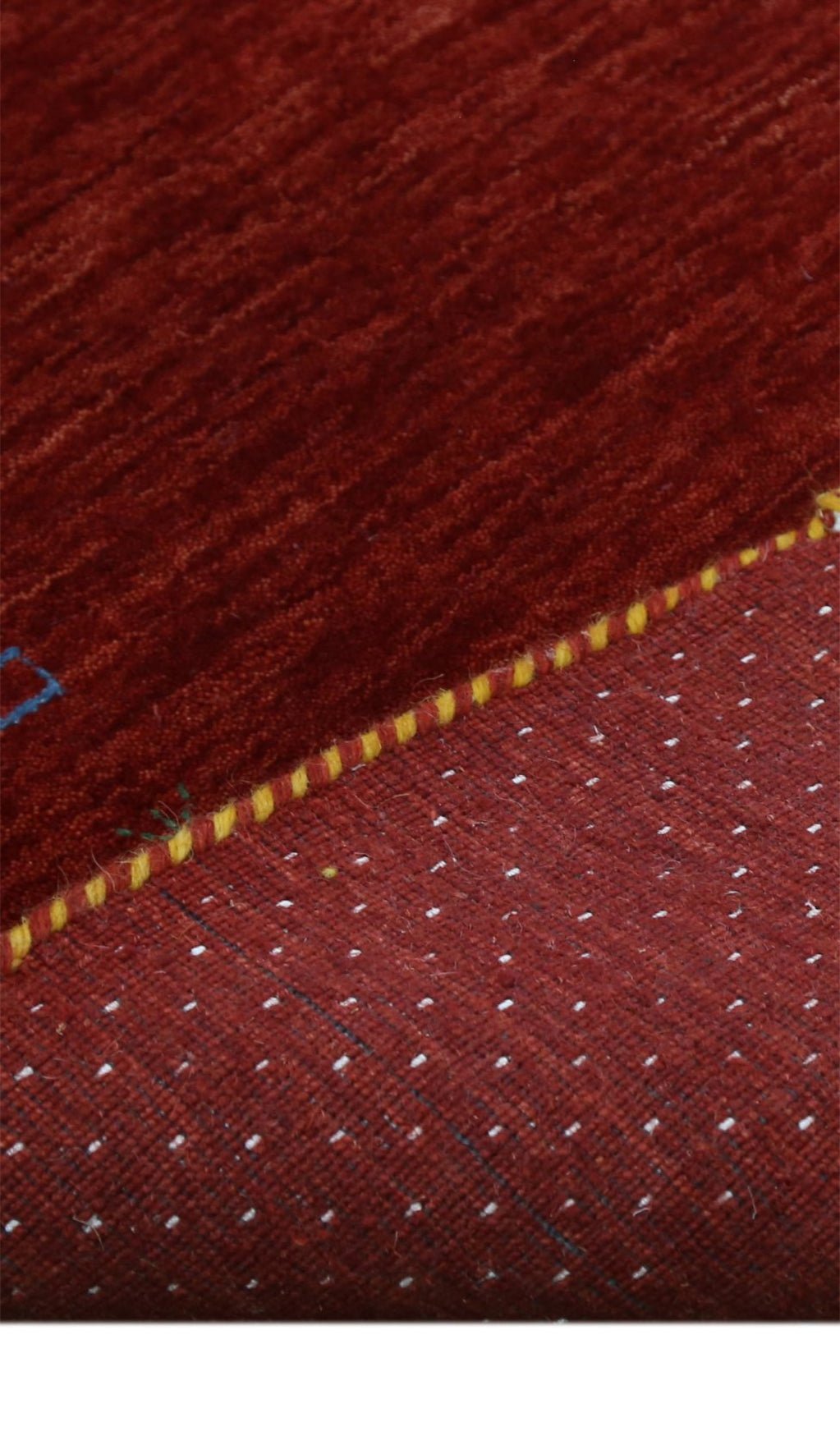 Red Gabbeh Border Design Hand Loomed Wool Area Rug - The Rug Decor