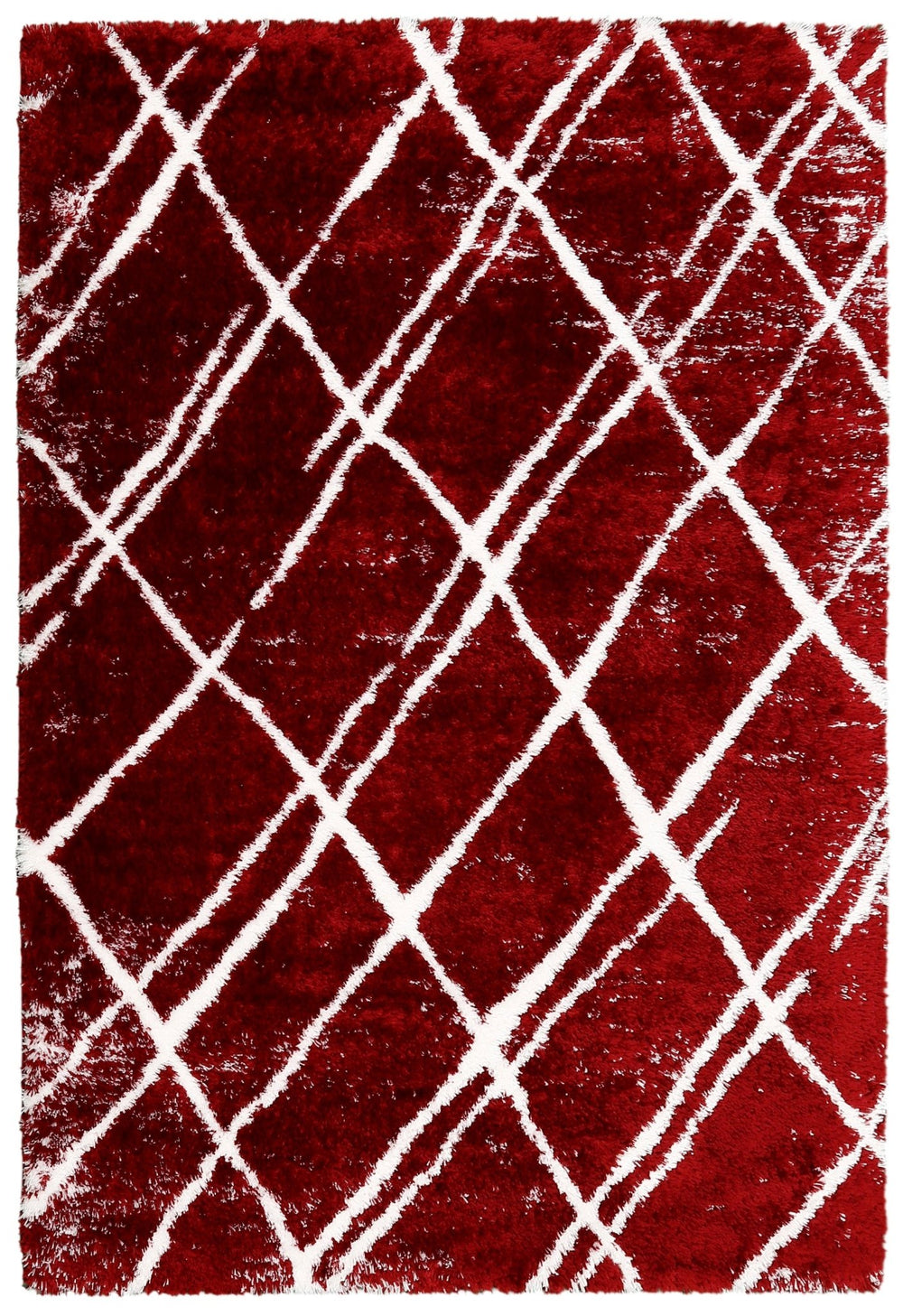 Red Modern Geometrical Design 5x7 Area Rug - The Rug Decor