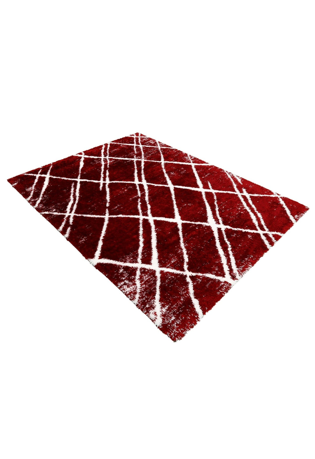 Red Modern Geometrical Design 5x7 Area Rug - The Rug Decor