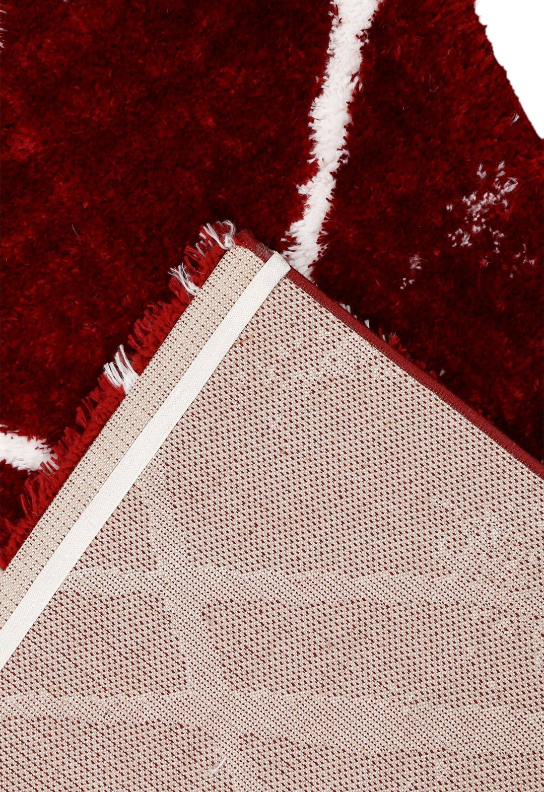 Red Modern Geometrical Design 5x7 Area Rug - The Rug Decor