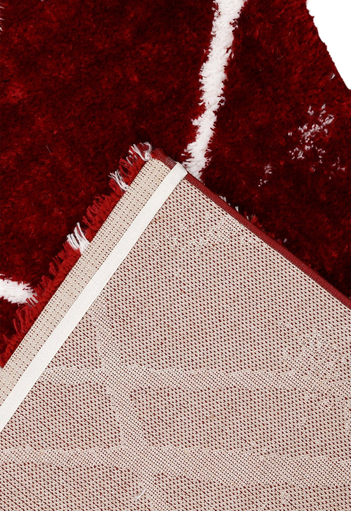 Red Modern Geometrical Design 5x7 Area Rug - The Rug Decor