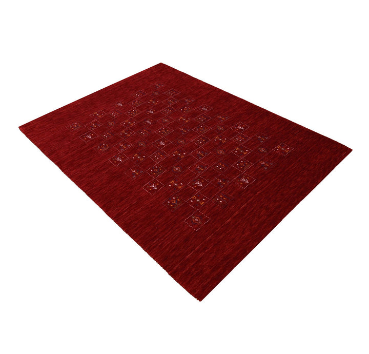 Red Tribal Geometrical Design Wool Area Rug - The Rug Decor