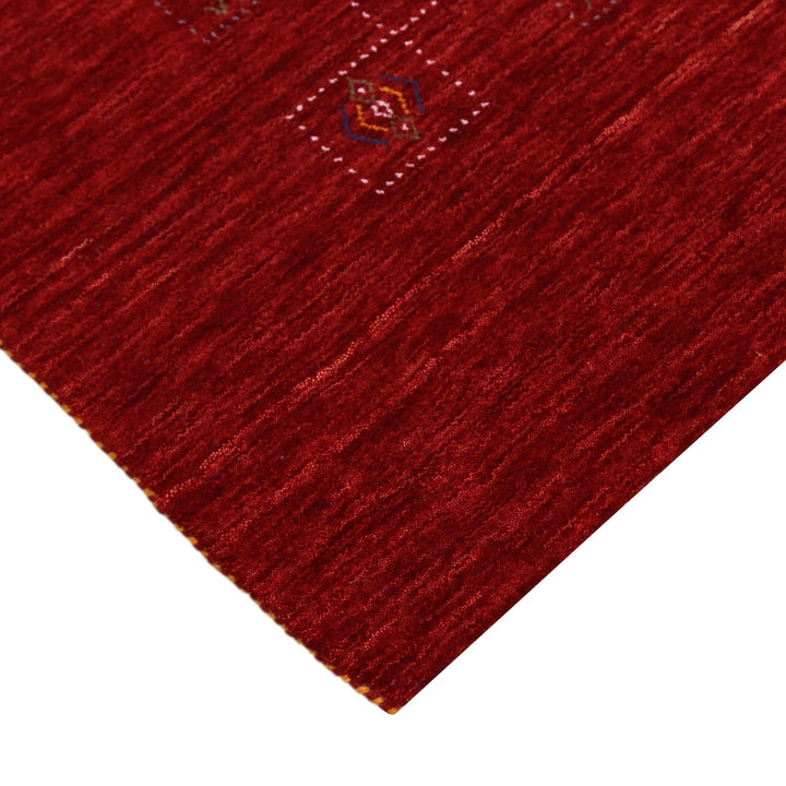 Red Tribal Geometrical Design Wool Area Rug - The Rug Decor