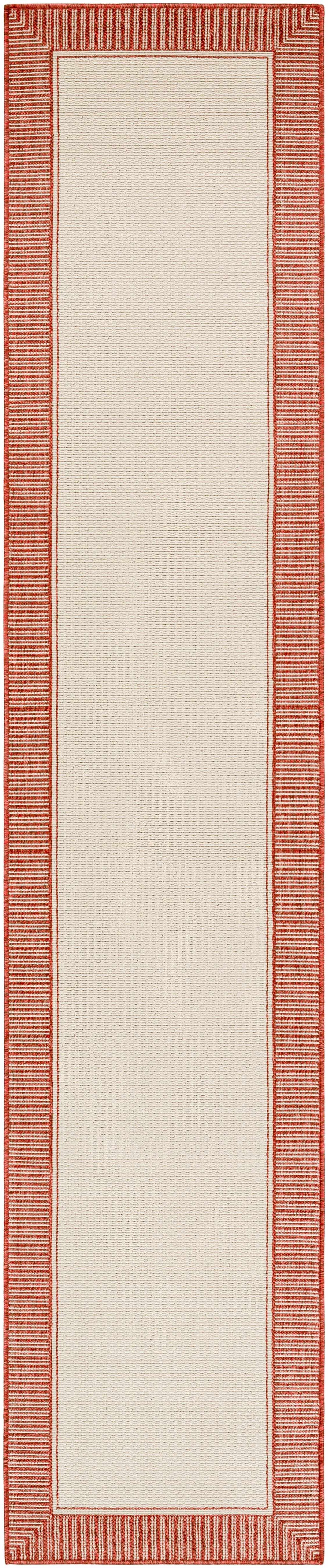 Redby Modern Style Beige And Rust Outdoor Area Rug