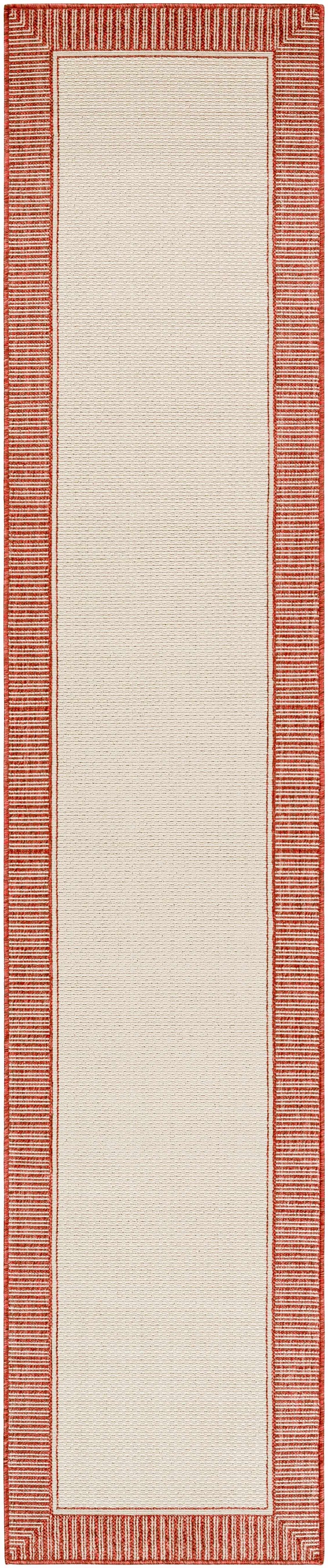 Redby Modern Style Beige And Rust Outdoor Area Rug