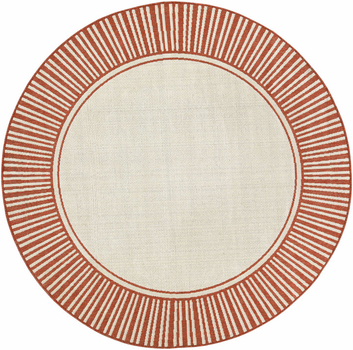 Redby Modern Style Beige And Rust Outdoor Area Rug
